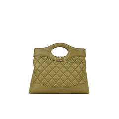 Chanel  Shiny Crumpled Calfskin Quilted Mini 31 Shopping Bag