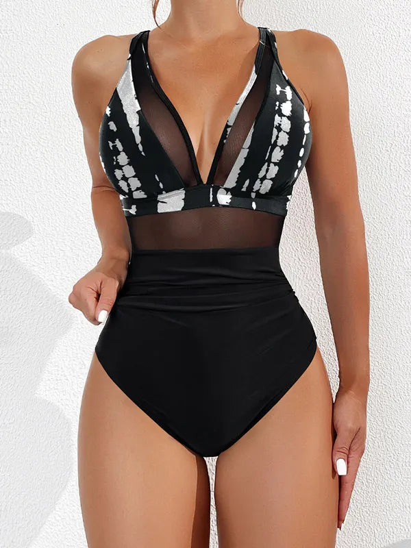2025 Leaf Swimwear Women Skinny One Piece Swimsuit Biquini