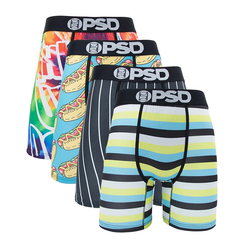 4Pcs PSD Men Underwear Boxers Breathable