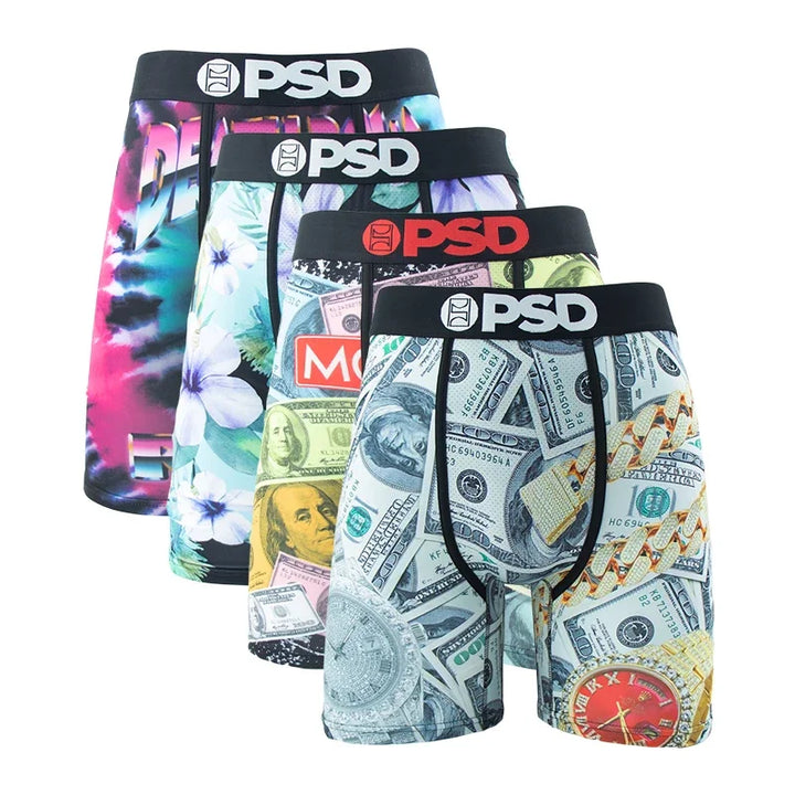 4Pcs PSD Sexy Men Underwear Boxers