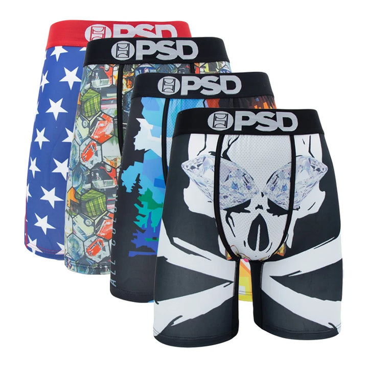 4Pcs PSD Sexy Men Underwear Boxer