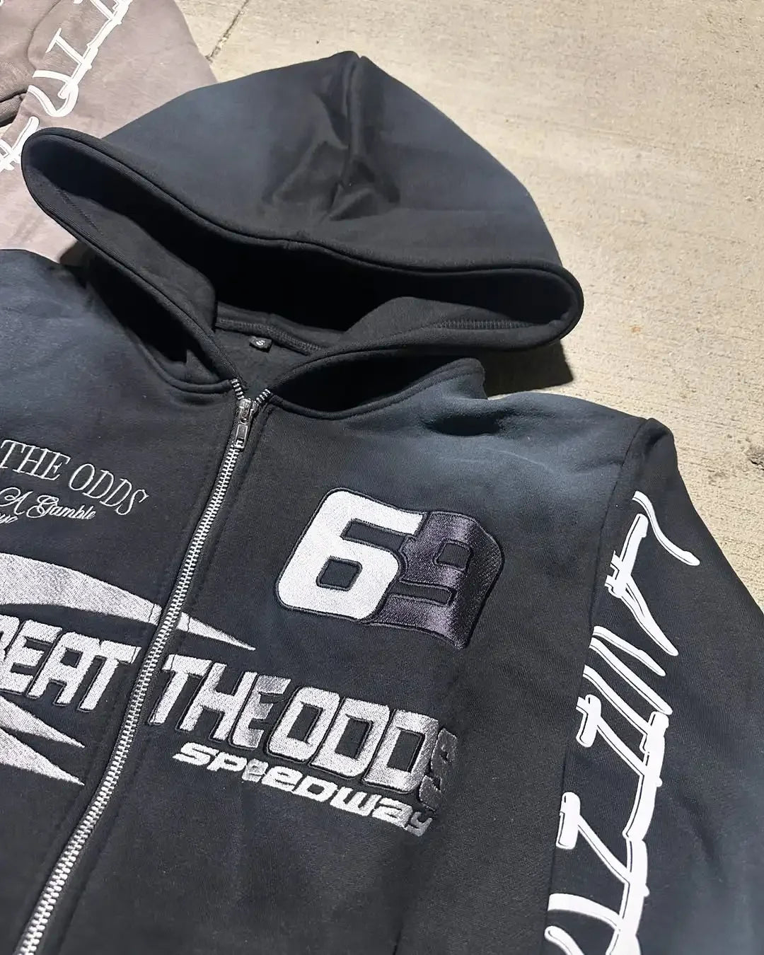 Hoodie Punk Retro Casual Oversized Sweatshirt Couple Hip-hop Trendy Streetwear Jacket Men