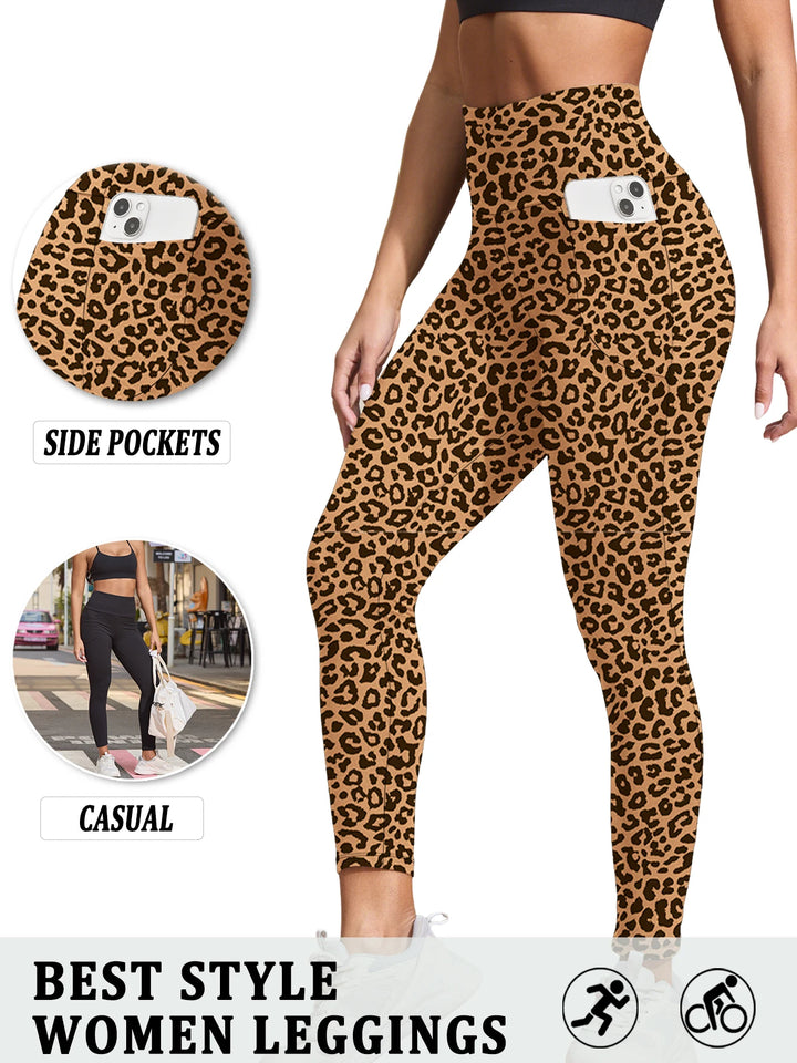 Super Soft Sports Leggings With Pockets Workout Yoga Running Push Up Gym Fitness