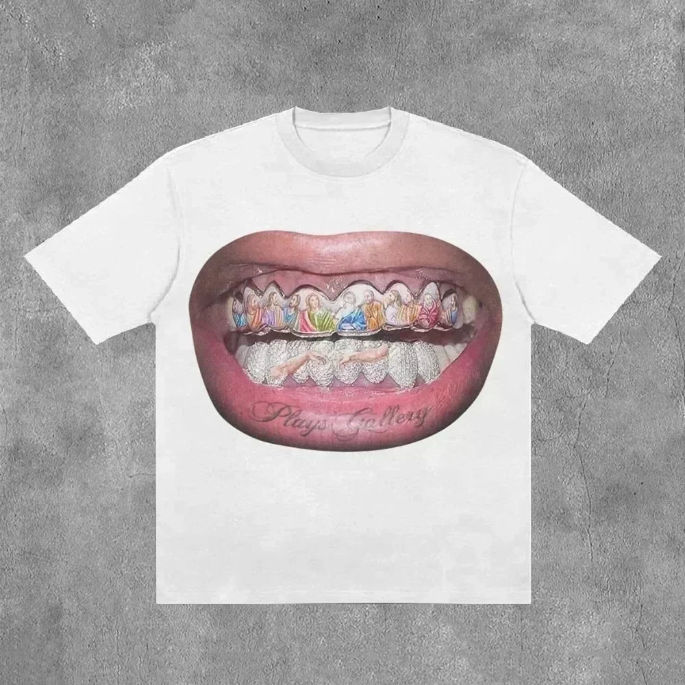 Streetwear T-Shirt Hip Hop Punk Rock Oversized Mens And Womens