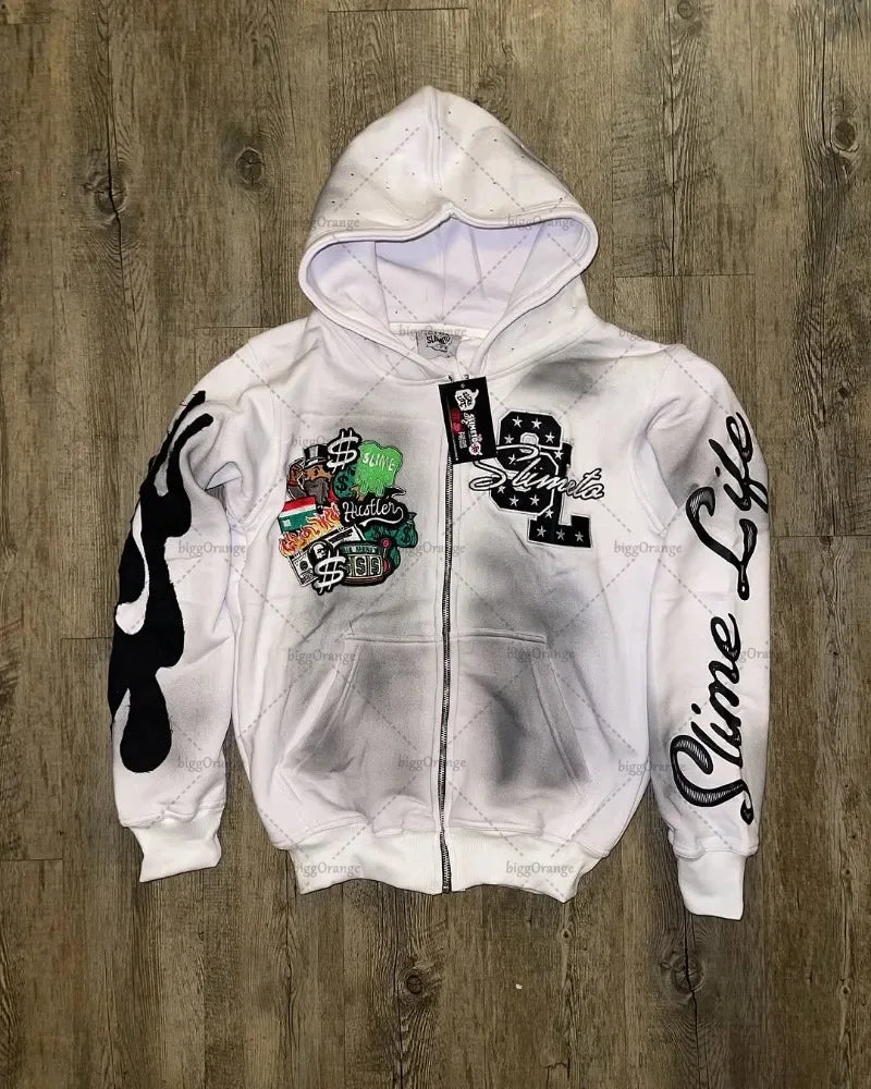American Street Sweatshirt  Oversized Loose Hoodie
