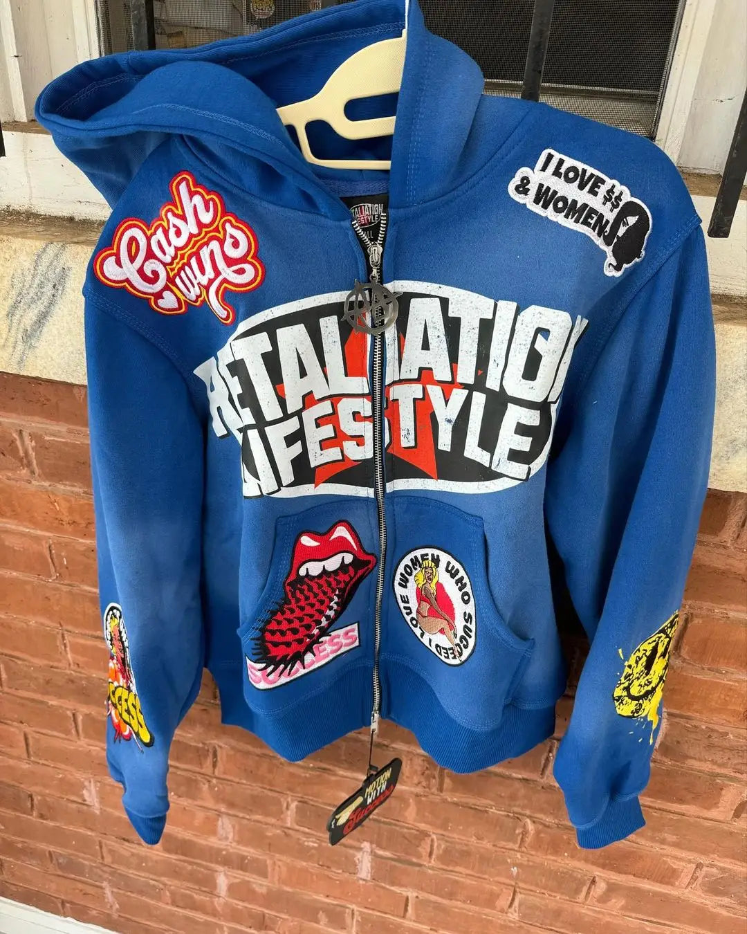 Hip-hop Punk Trend Streetwear Retro Zipper Hoodie Men Casual Oversized Sweatshirts