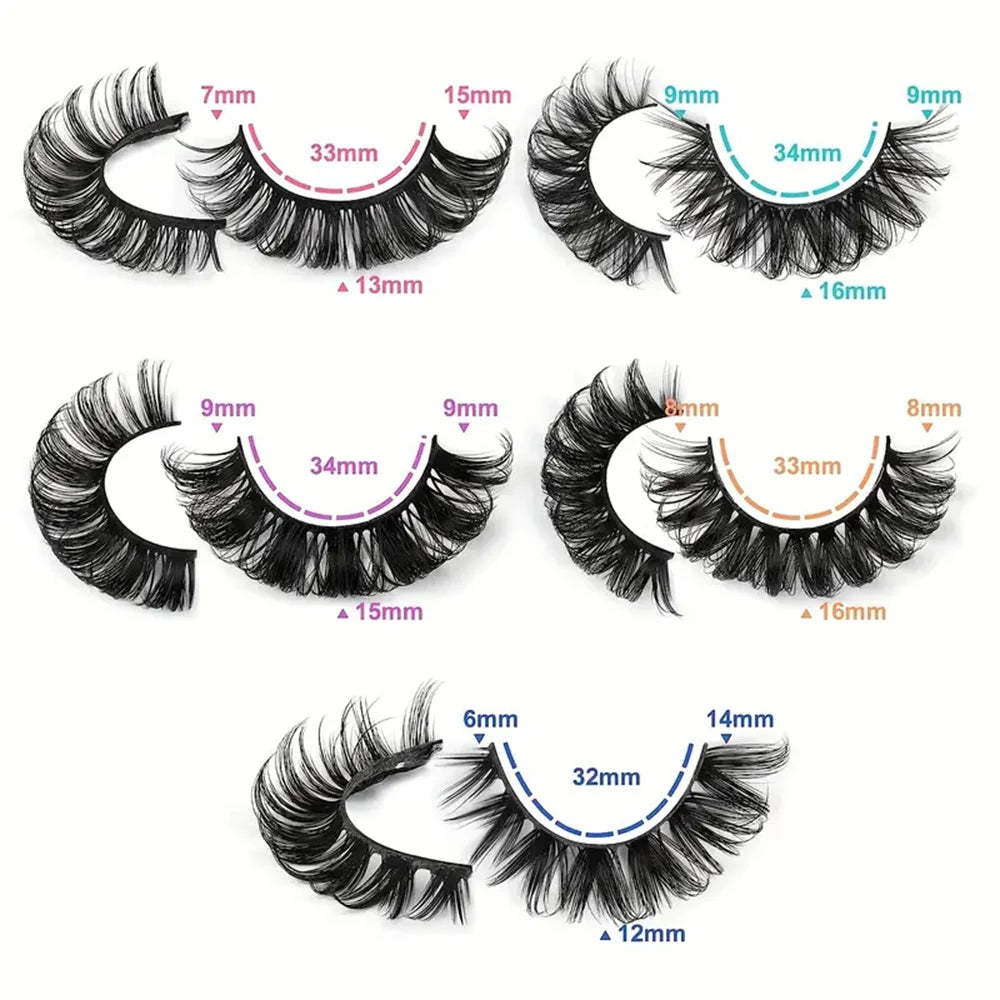 20 pairs Dramatic Volume 3D Eyelashes for Natural Looking Eyelash Extensions and Makeup