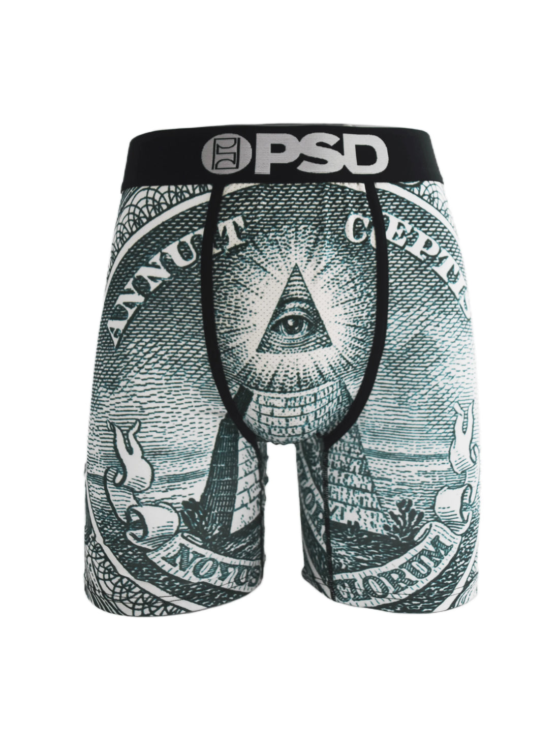 Men's PSD Boxer Briefs Soft Polyester Underwear, Quick-Dry Breathable Elastic
