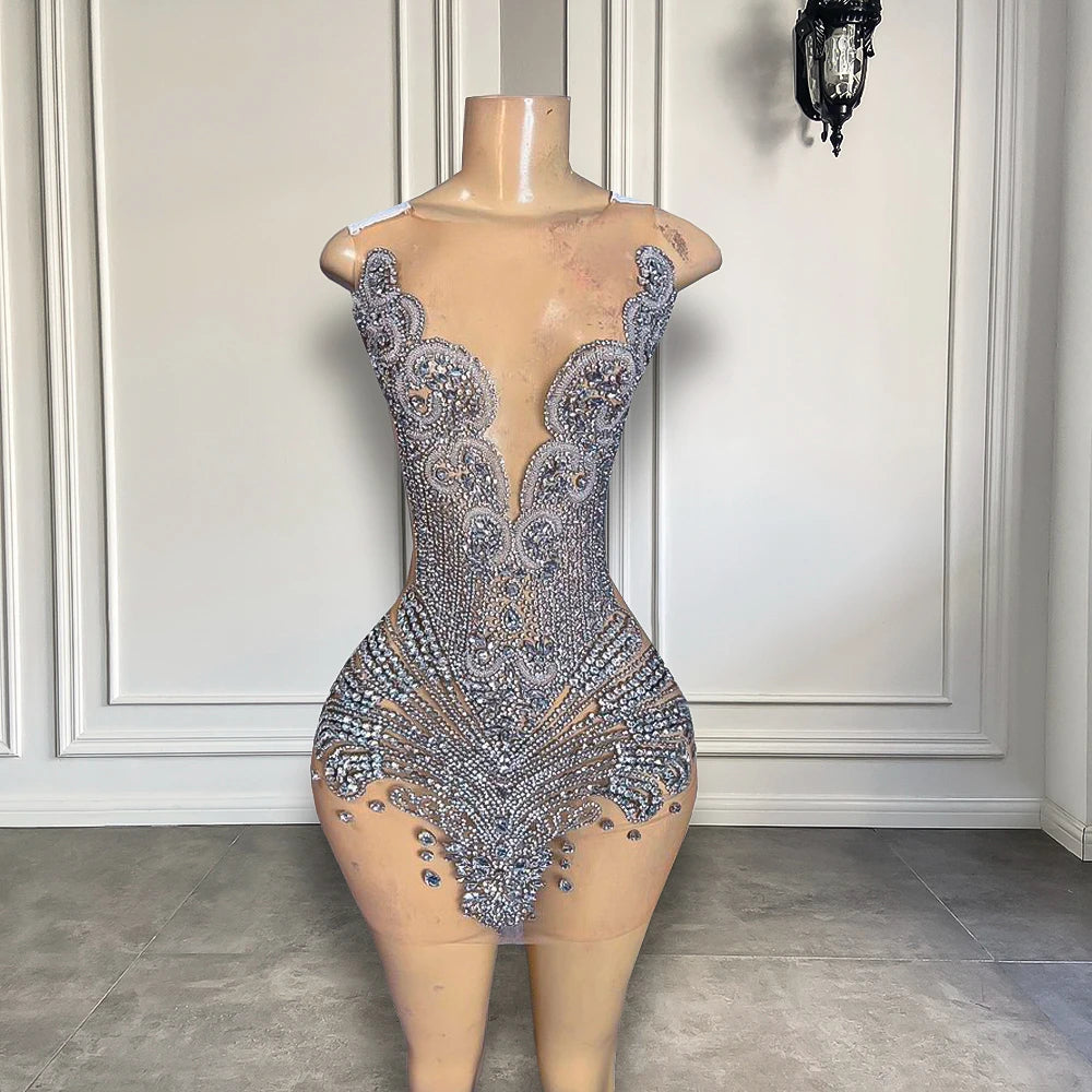Luxury Beaded Crystals Women Cocktail Party