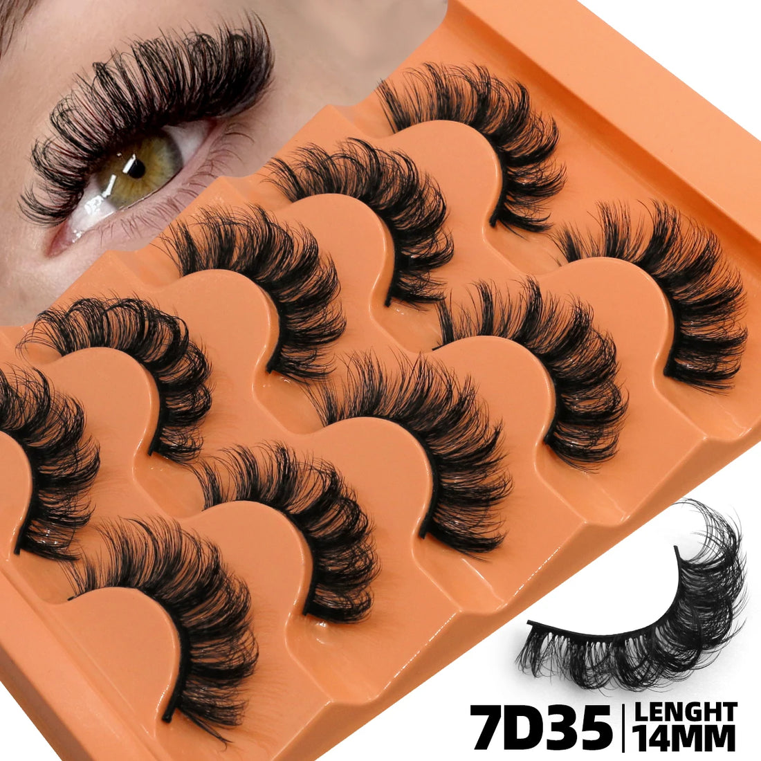 GROINNEYA Strip Lashes Extensions Thick Soft Curly Lashes Makeup