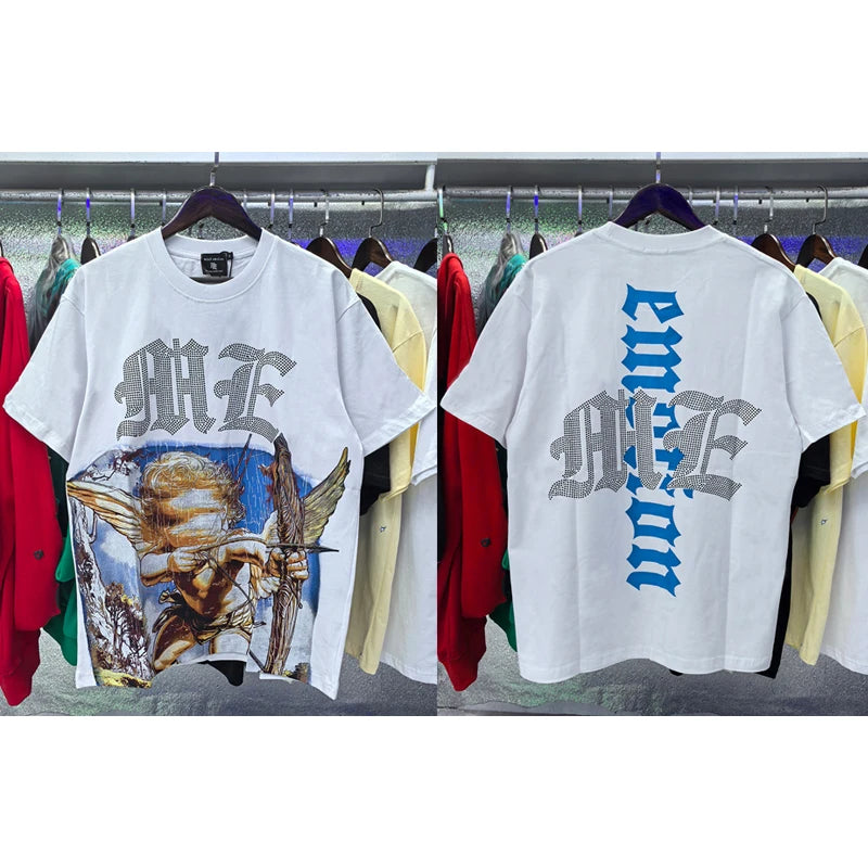 New Summer MIXED EMOTION T-Shirt Men's Streetwear Loose Oversized Top