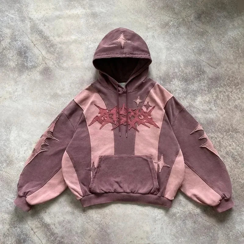 Sweatshirt retro  design hoodie women 2025 winter hip hop