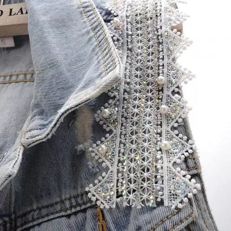 Denim Vest 2025 New spring  Sleeveless Jacket