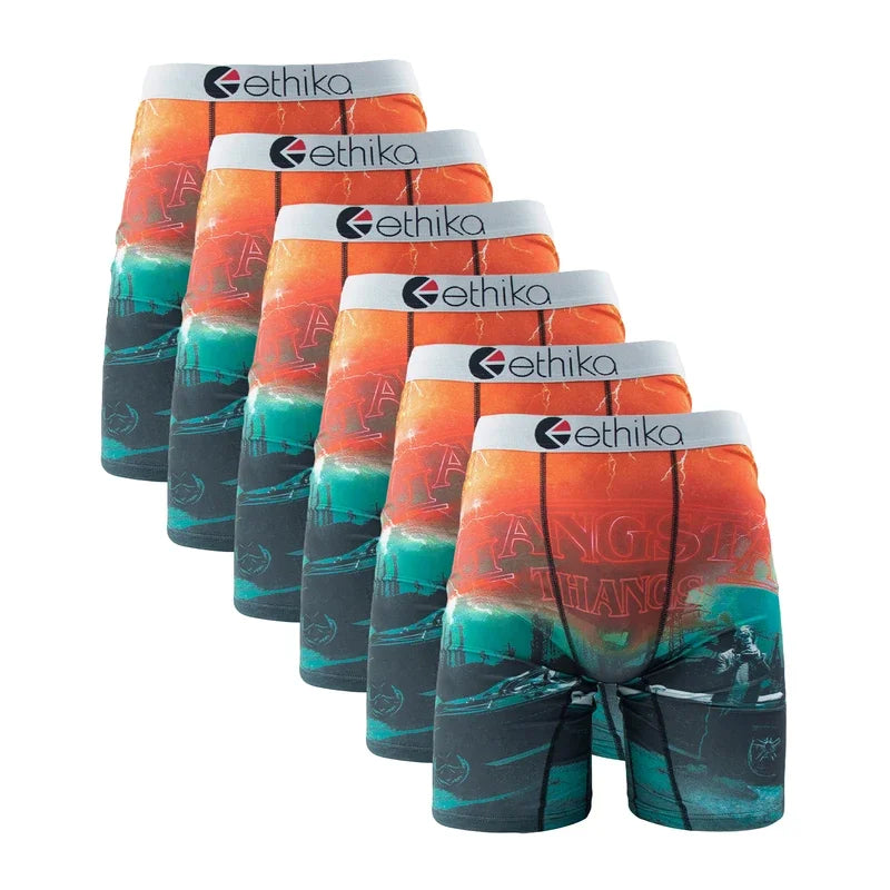 6Pcs ETHIKA Sexy Men Underwear Boxer
