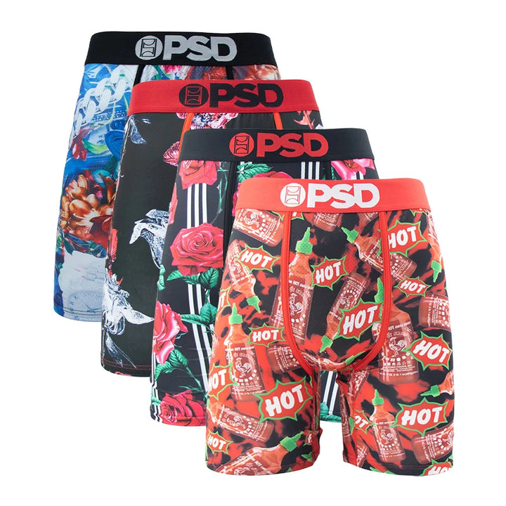4Pcs PSD Sexy Men Underwear Boxer