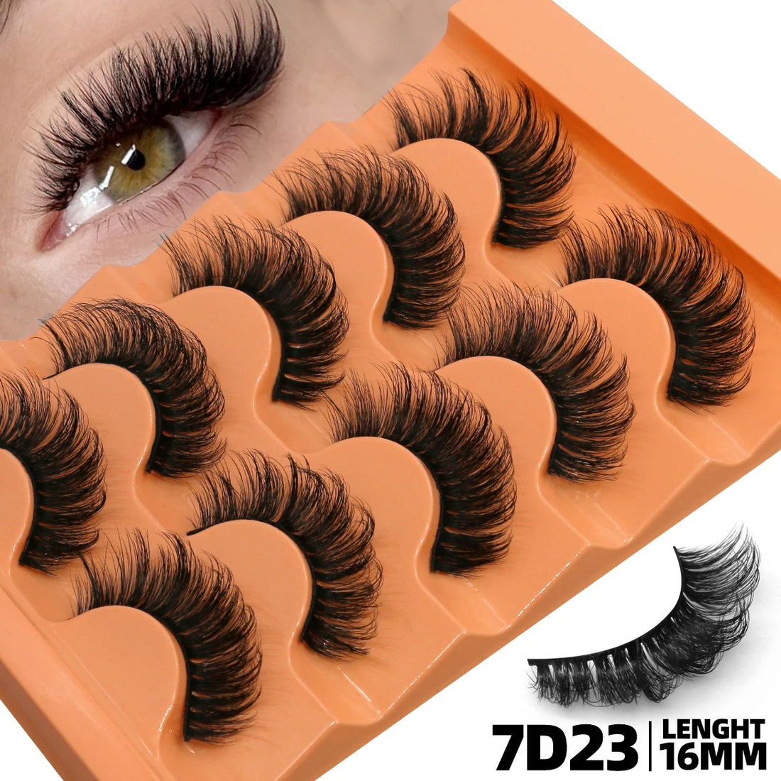 GROINNEYA Strip Lashes Extensions Thick Soft Curly Lashes Makeup