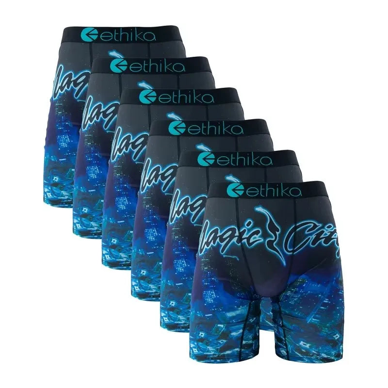 6Pcs ETHIKA Sexy Men Underwear Boxer