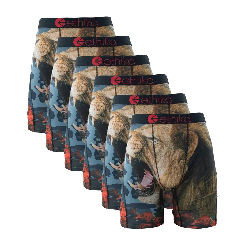 6Pcs ETHIKA Sexy Men Underwear Boxer