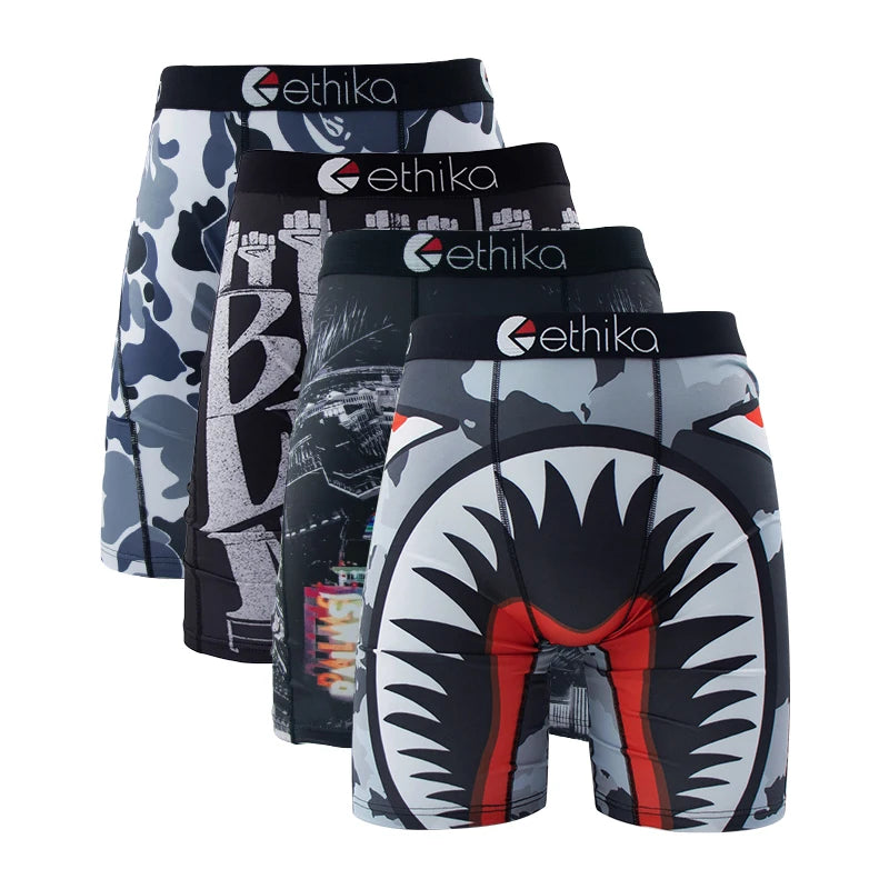 ETHIKA 4Pcs Men Underwear Boxers Breathable