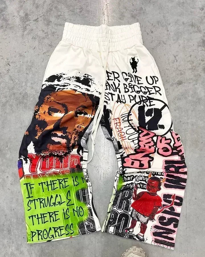 American Sweatpants Men And Women Casual Pants Fashionable High Waisted Jogging Pants