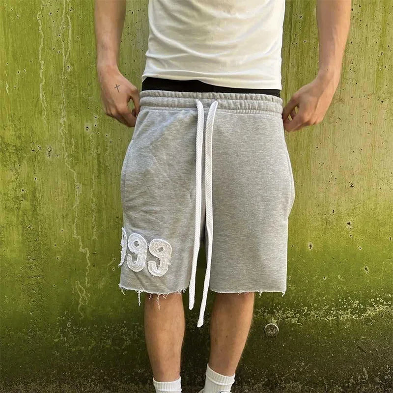 Men's 2025 Summer Hight Street Hip Hop Punk streetwear Shorts Retro 999