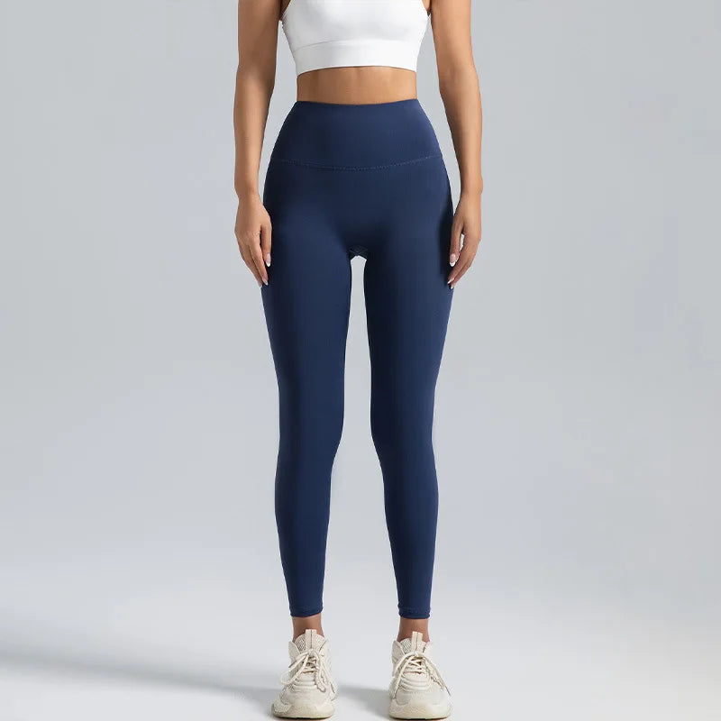 Yoga Pants with Abdominal Compression and Nude Running Leggings