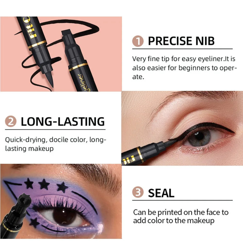 6PCS Stamp Liquid Eyeliner Set Waterproof Fast Dry