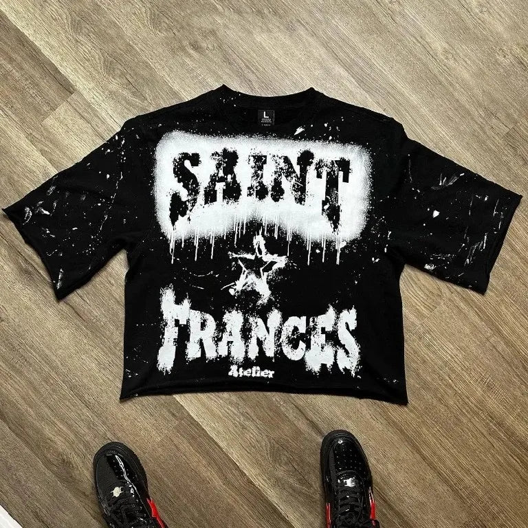 Streetwear T-Shirt Hip Hop Punk Rock Oversized Mens And Womens