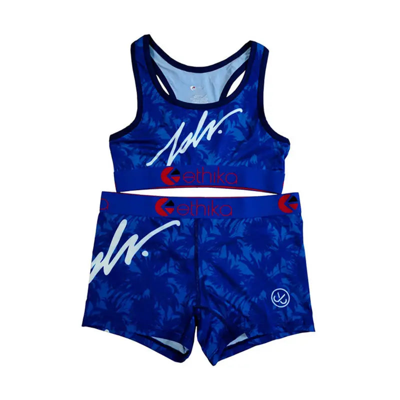 ETHIKA 2025 Women's New Jacquard Two-piece Sports Fitness Set