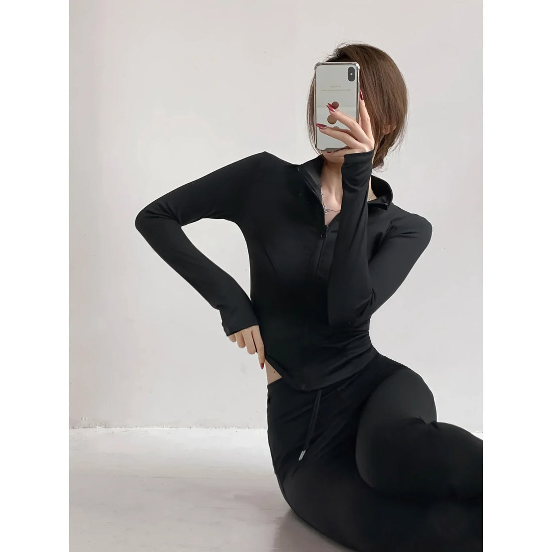 Women's Jacket Sport Coat Tight Yoga Wear Long Sleeve