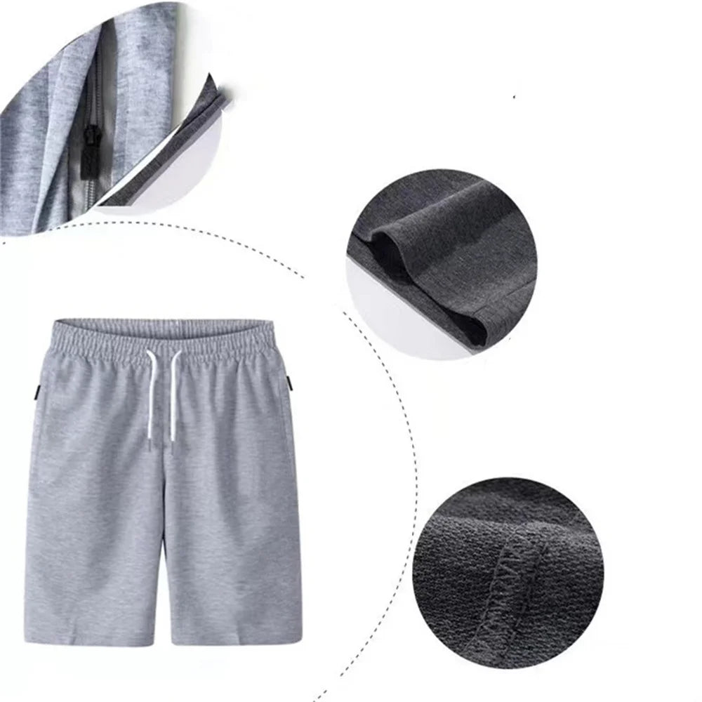 Shorts Summer Thin Trousers Zippered Pocket Loose Sweatpants