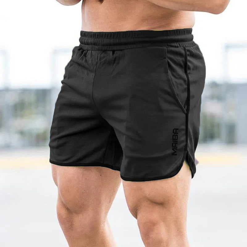 New Fitness Breathable Sports Running Shorts Summer Slim Training Quarter Pants 2025