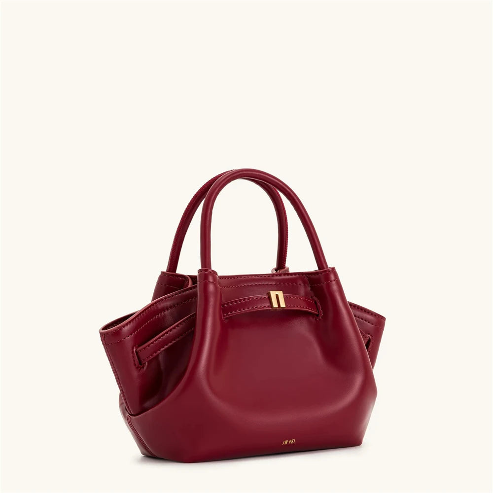 JW PEI 2025 New Women's Canvas Crossbody Shoulder Leather Tote Bag Handbag