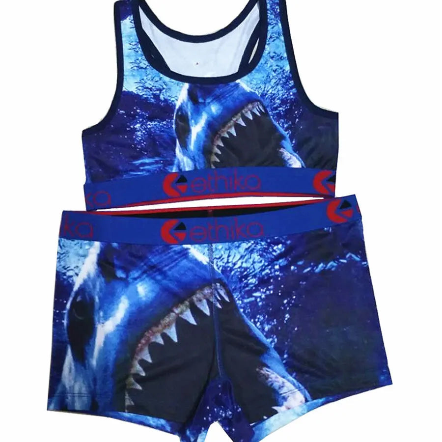 ETHIKA 2025 Women's New Jacquard Two-piece Sports Fitness Set
