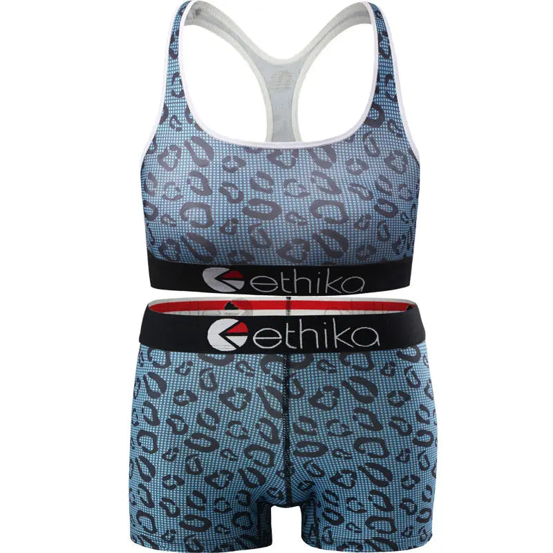 ETHIKA 2025 Women's New Jacquard Two-piece Sports Fitness Set