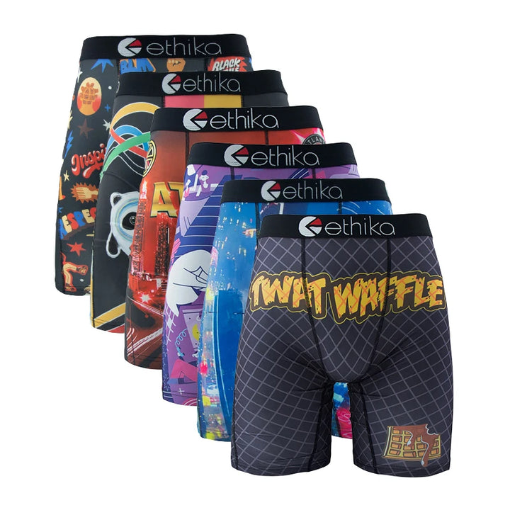 ETHIKA 6Pcs Men Underwear Boxers Breathable