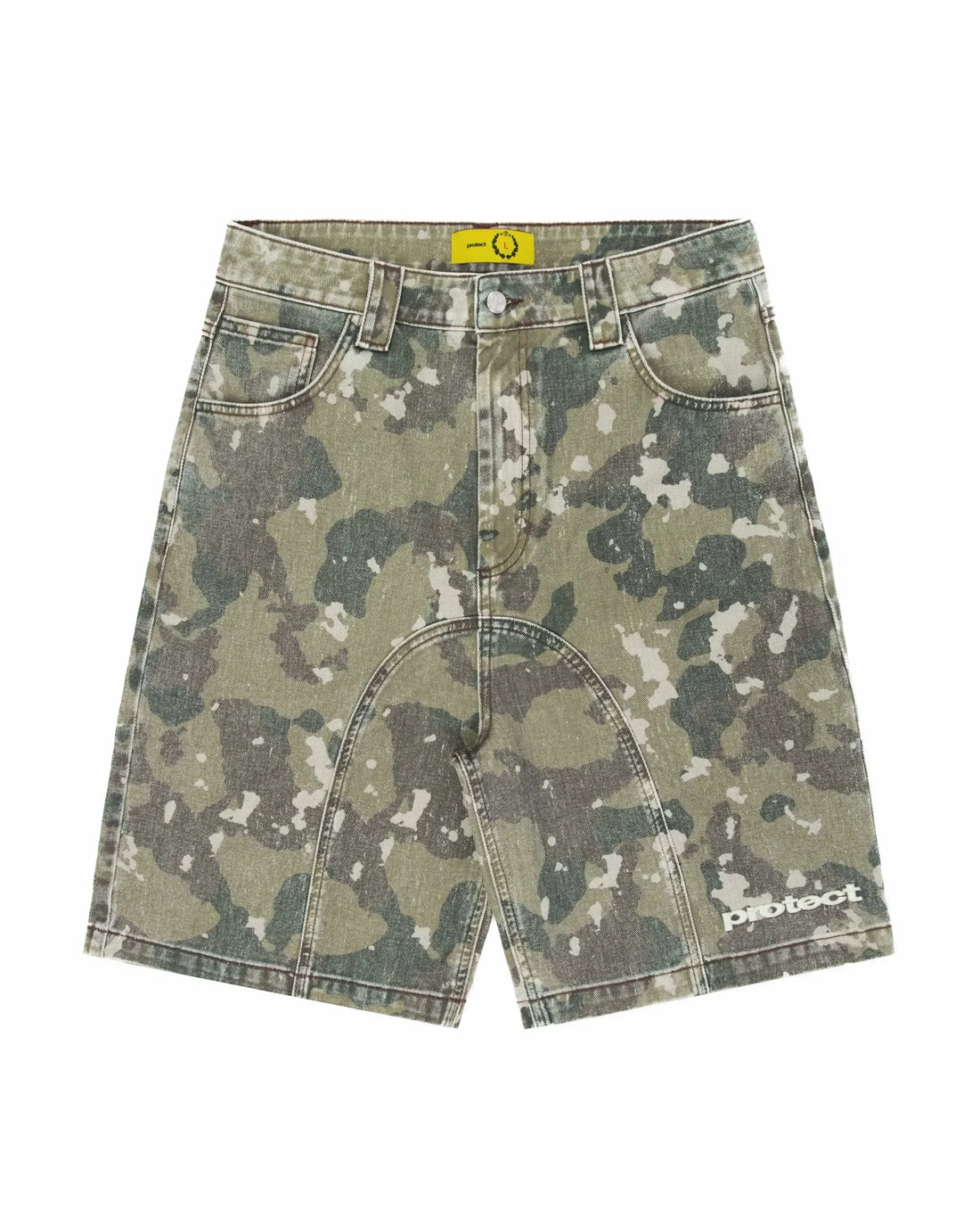 American Retro Camouflage Denim Shorts