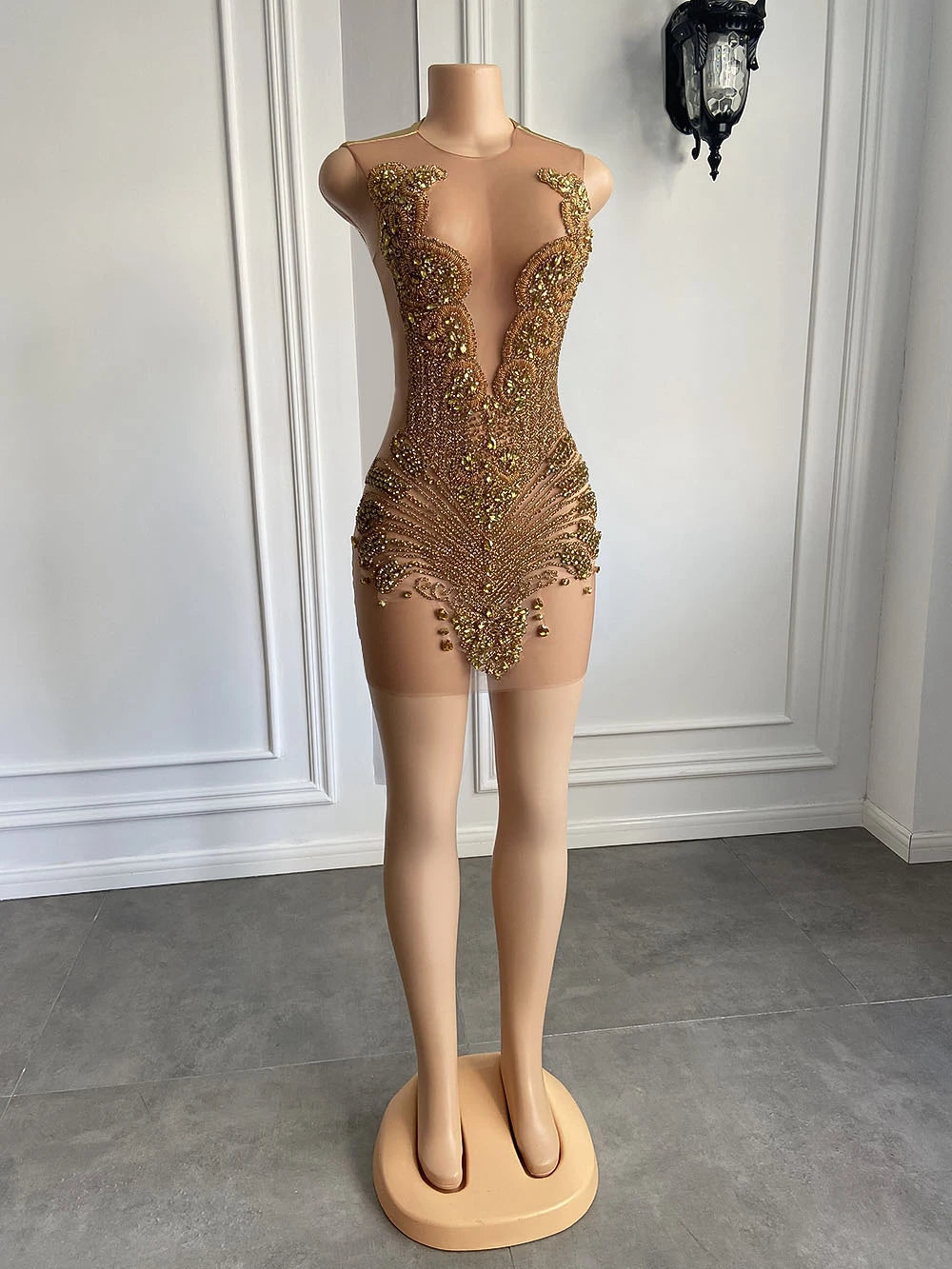 Luxury Beaded Crystals Women Cocktail Party