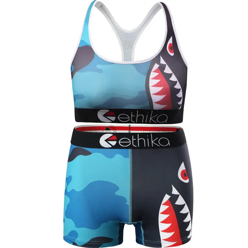 ETHIKA 2025 Women's New Jacquard Two-piece Sports Fitness Set