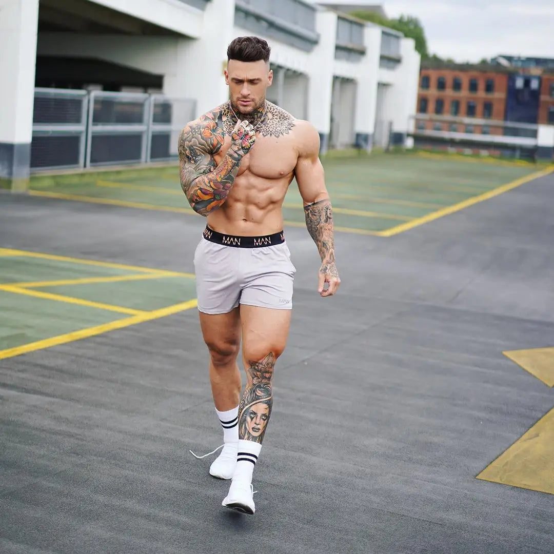 Summer New Men Short Bodybuilding Sweatpants Fitness Exercise Training
