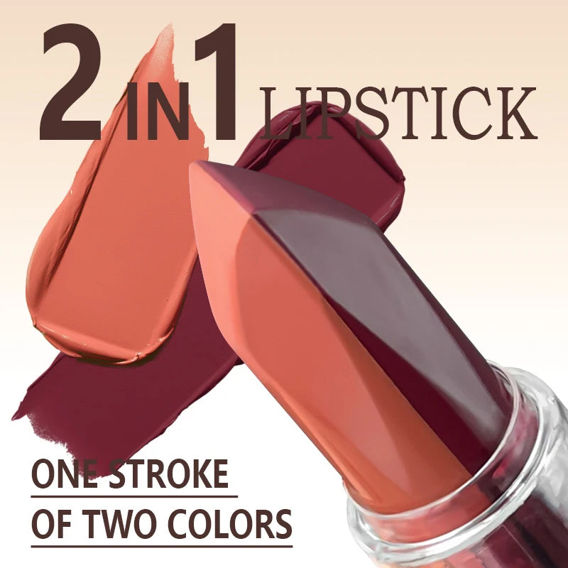 Two-tone Lipstick Pearl Matte Lasting Waterproof