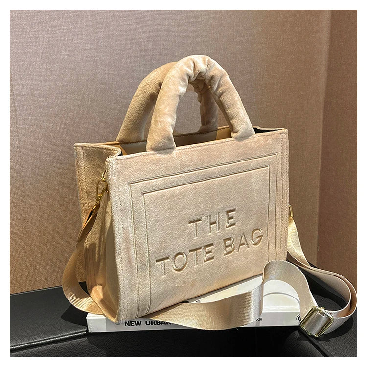 Tote Bag Handbag Female Square Stylish Soft Shoulder Bags