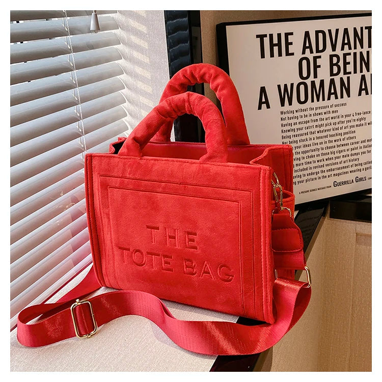 Tote Bag Handbag Female Square Stylish Soft Shoulder Bags