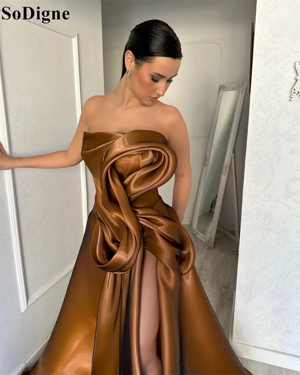 SoDigne Elegant Brown Evening Dresses