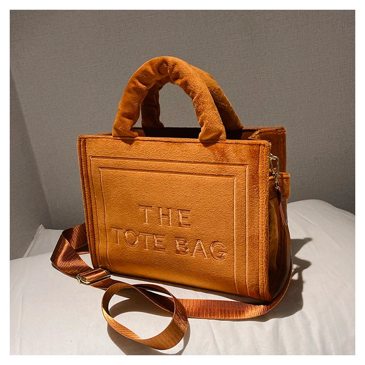 Tote Bag Handbag Female Square Stylish Soft Shoulder Bags