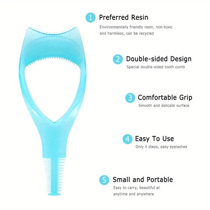 3 in 1 Mascara Applicator Template with Eyelash Curler Guard and Case