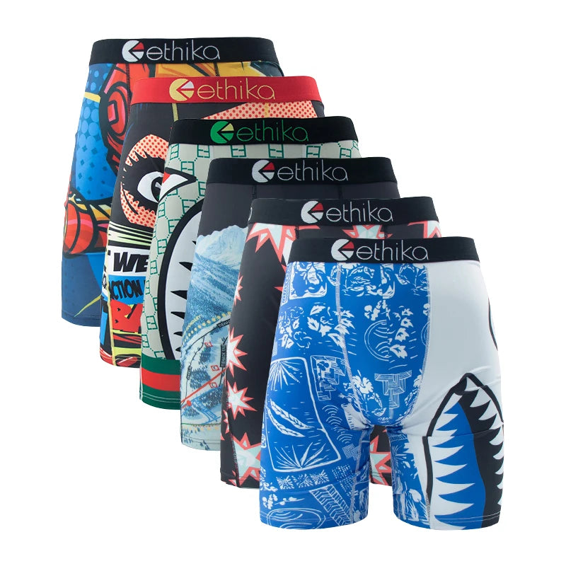 ETHIKA 6Pcs Men Underwear Boxers Breathable