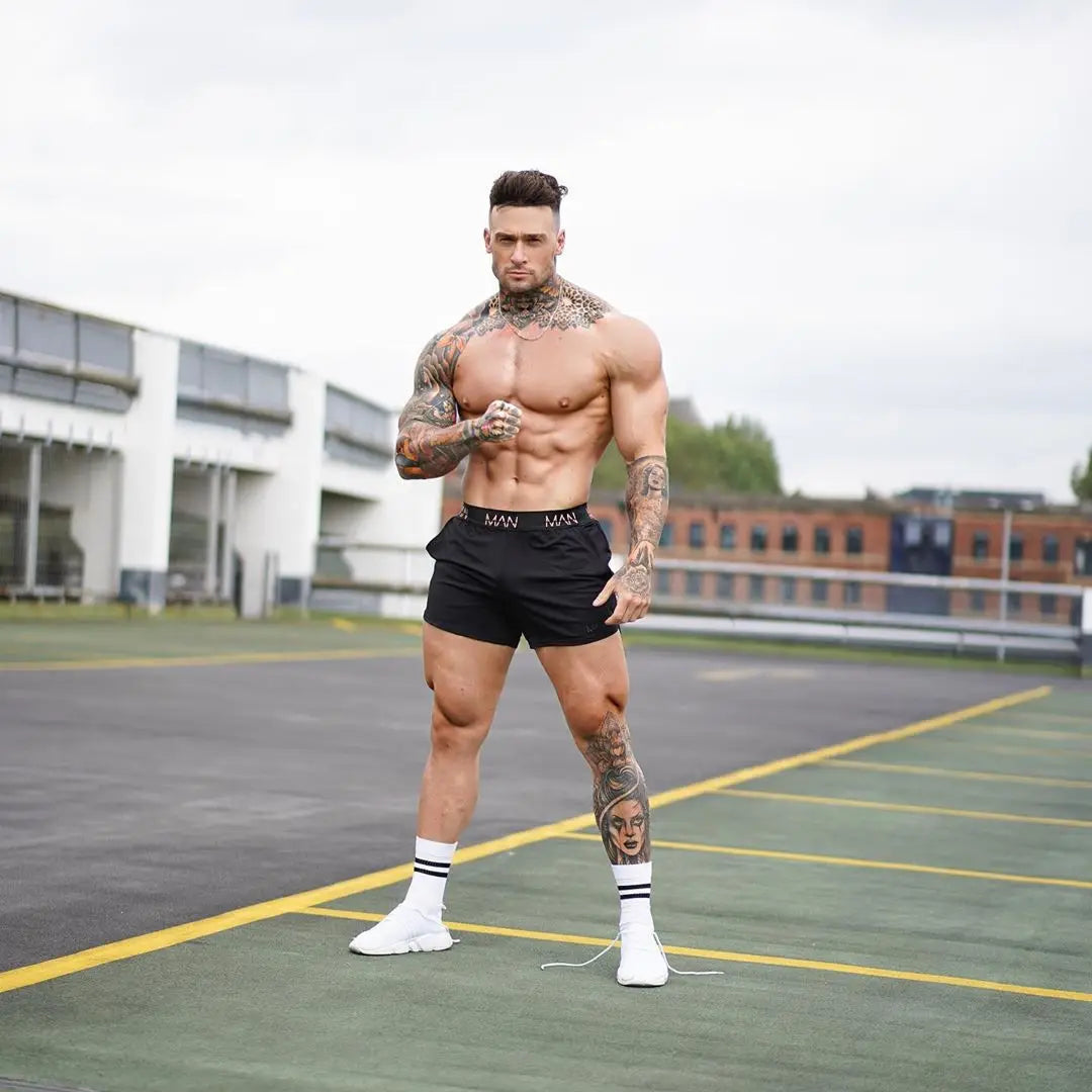 Summer New Men Short Bodybuilding Sweatpants Fitness Exercise Training