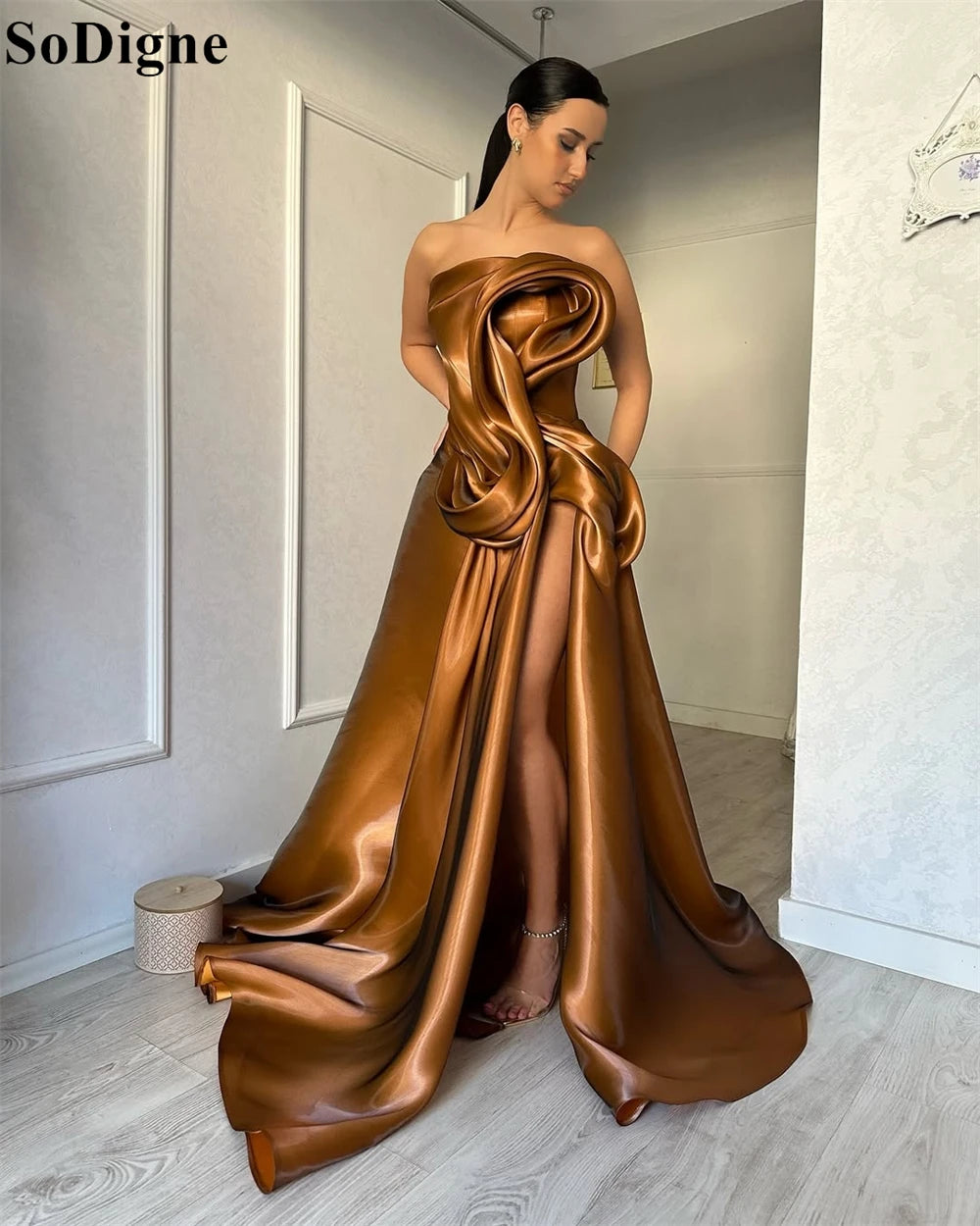 SoDigne Elegant Brown Evening Dresses