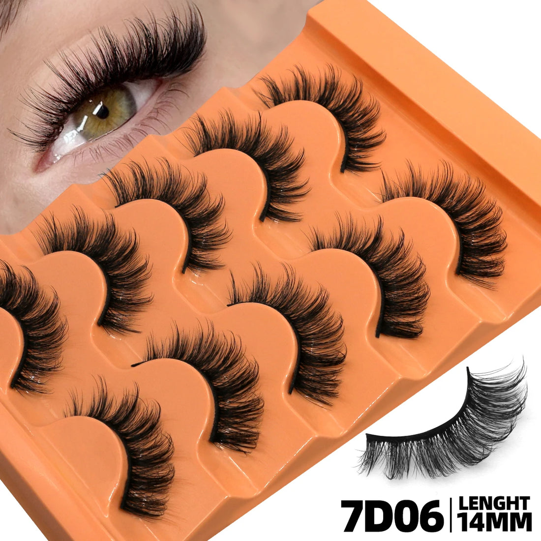 GROINNEYA Strip Lashes Extensions Thick Soft Curly Lashes Makeup